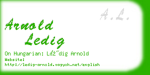 arnold ledig business card